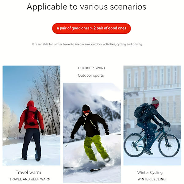 Multifunktionella vattentäta halkfria vinter utomhusvarma handskar, unisex vindtäta sporthandskar för cykling och skidåkning Grå