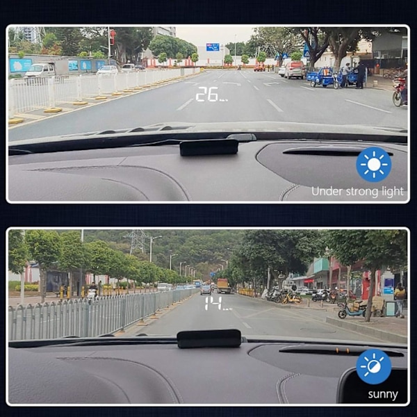 Bil Vindruta Hastighedsmåler, OBD2 HUD Head Up Display Vindue Projektor
