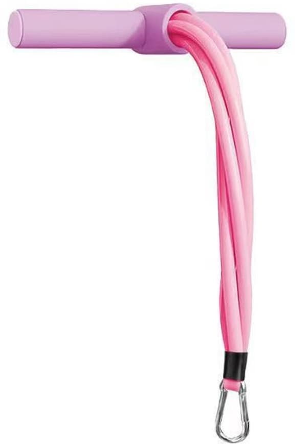 Träningsrep - bensträckningsutrustning - elastiskt spännrep - träningsutrustning för midjemanschetter - stretchögla - träning - rosa rep