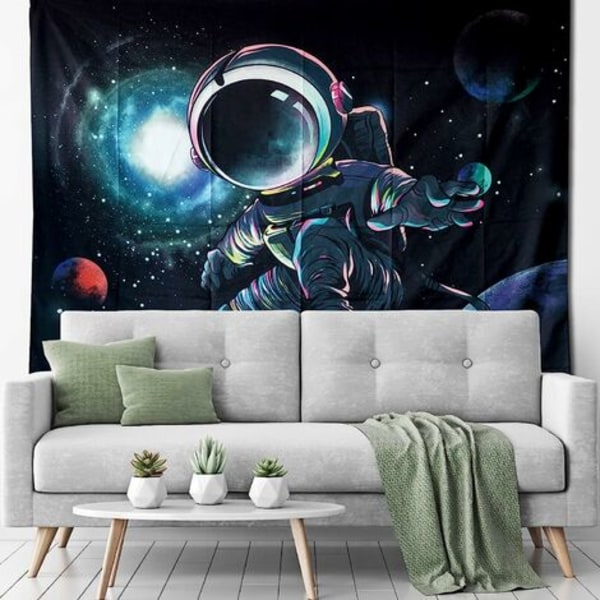 Mandalatapet, Galaxy Gobeläng, Astronaut Gobeläng för barn Man Kvinna Sovrum Väggdekor Gobeläng för rumsinredning (Sur)