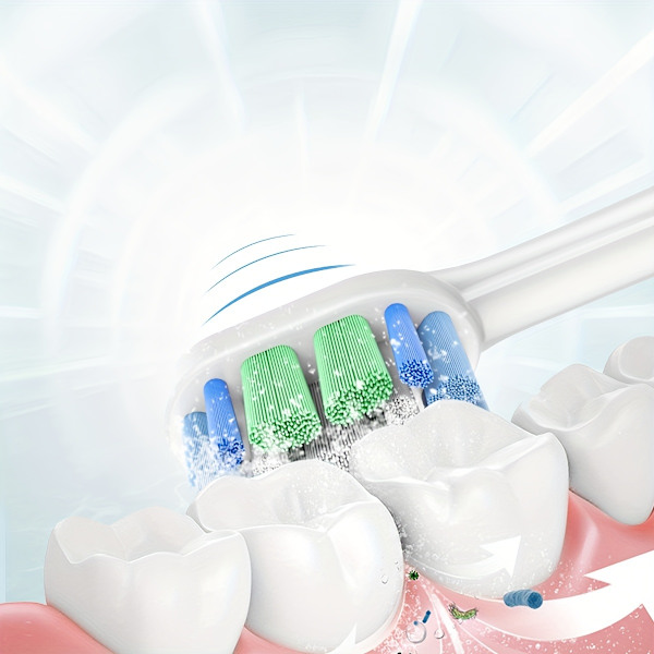4/12 stk. udskiftningsbørstehoveder, kompatibel med Philips Sonicare elektrisk tandbørste, hvid 12 stk.