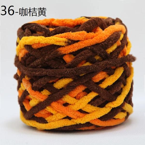 100g Chenille Scarf Tråd för stickning Gör-det-själv-material Färgglatt handstickat garn för handstickning Virkat tjockt ullgarn ull 36