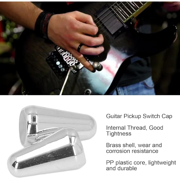 Gitar Pickup Switch Tips Switch 3 Way 5 Way Cap Switch Knop for ST TL Style Elgitarrer (SILVER) SILVER