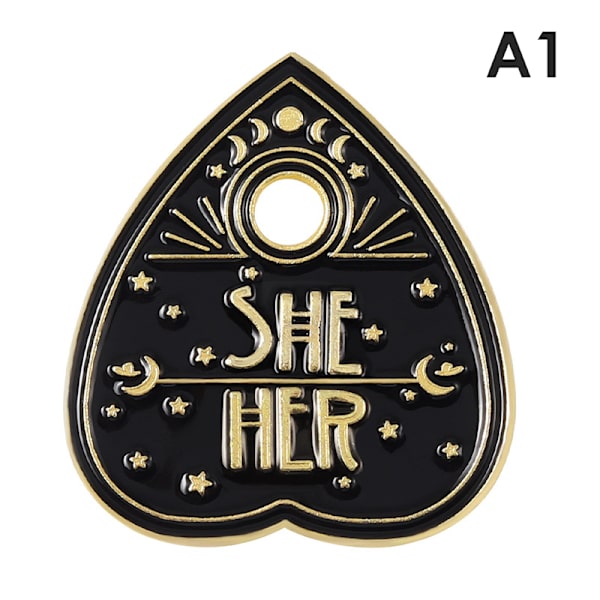 Pronomen Emalj Pins HON HENNE HAN HON DEM Broscher Lapel Badges A1