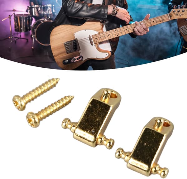 Kitaran kieltenpidin, Tree Standard Roller -kieliohjaimet Metal Elektrisk Gitarr String Guide Retainer Byte (Kulta) Guld