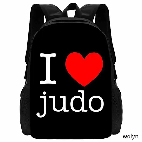 Taekwondo Skriv Ut Skola Ryggsäck För Barn, Judo Design Skola Väskor För Pojke Flickor Karates Skriv Ut Design Mode Barn Ryggsäck Color009 15 inches