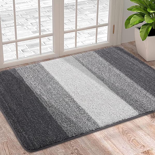 Tæppe - Superabsorberende tæppe - Skridsikkert - Velegnet til for- og bagdøre - 50*80cm - Grå