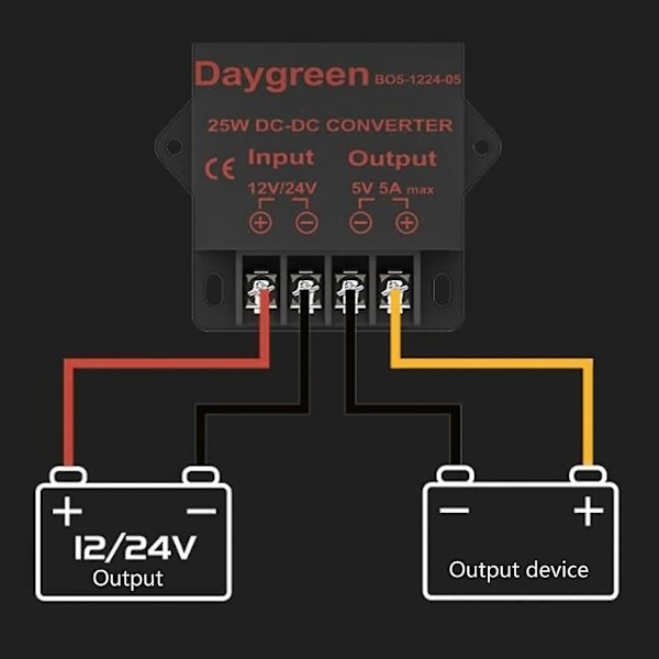 DC12V 24V til 5V 5A omformer DC-spændingsreducer Buck Converter F