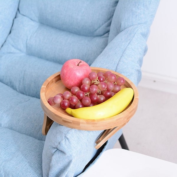 Soffbricka bord soffa armstöd clip bricka trä soffbricka praktisk TV snack bricka fjärrkontroll