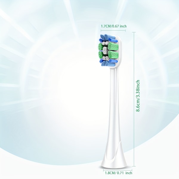 4/12st ersättningstandborsthuvuden, kompatibel med Philips Sonicare elektrisk tandborste, hvit 4 Sticks