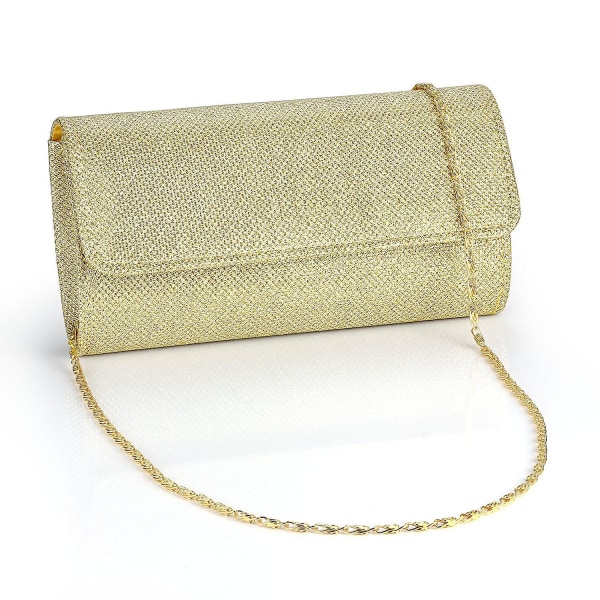 Evening Clutch Bag, Kuvert Clutch Bag Aftonväska för kvinnor, Glittrande Evening Handväska guld