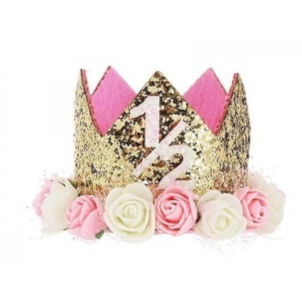 SQBB Baby Princess Tiara Crown, Baby Birthday Hat (Set4)