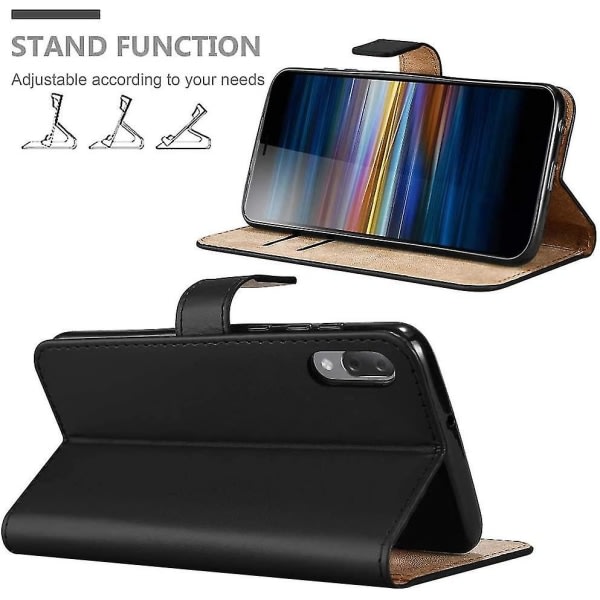 SQBB Etui til Xperia L3 Pung Bog Stativ Vis Etui Cover Magnetisk lukning null none