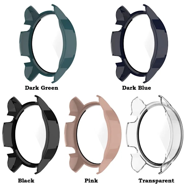 Fuld pc beskyttende etui til Xiaomi Mi Watch Color Sport Global Version skærmbeskytter etui dækning hærdet glas film klar pink