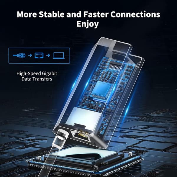 Starlink Ethernet Adapter - Eksternt kablet bredbåndsnetværk til Starlink V2/Gen 2 satellitinternet