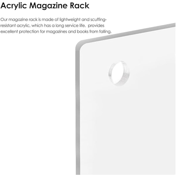 Väggmonterad Tidningshållare, Transparent Displayställ för Vardagsrum, 40cm 40 cm-2 pcs