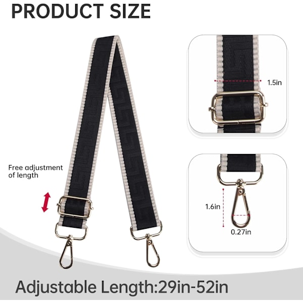 Taske Remme Udskiftning Crossbody Taske Rem til Håndtasker Justerbare Brede Skulderremme til Kvinder Håndtasker