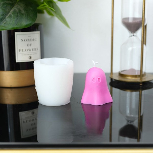 Form Halloween Spøgelse Aromaterapi Lys Håndlavet Kram Skurk Dekoration Populær Enkel Form Lille Spøgelse Small ghost