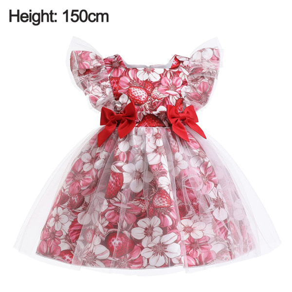 CQBB Prinsessklänning, barnflickor med flygärm i tyllklänning 150