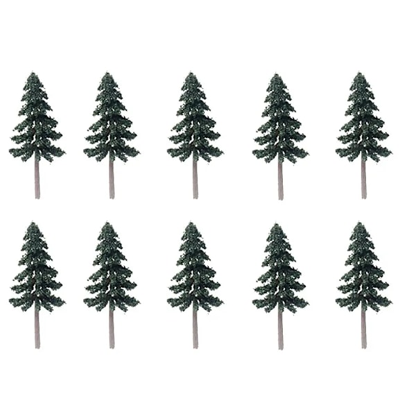 10 st Modell Tall Miniatyr Tall Skog Tåg Järnväg Krigsspel Layout DIY Landskap Dekoration Jul Dekorationer 8.5cm-7