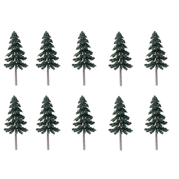 10 stk. Model Pine Træ Miniature Pine Træ Skov Tog Jernbane Krigsspil Layout DIY Landskab Scenografi Jul Dekorationer 8.5cm-7