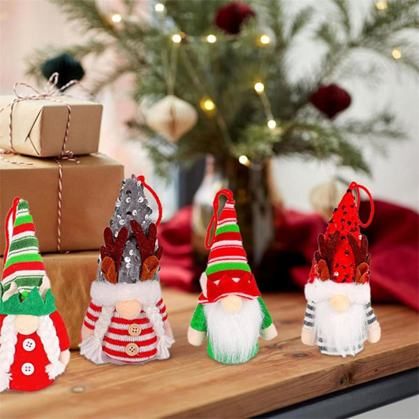 Nisse Julekalender, Jule Nisse Dukker og Hængende Dekorationer Elk Model
