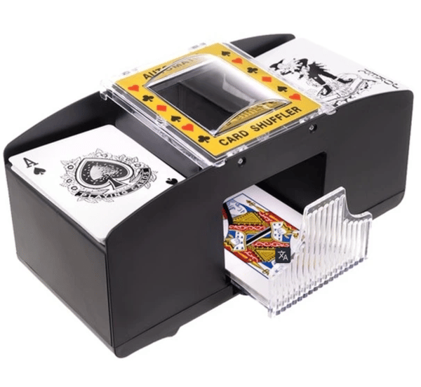 Automatic Card Shuffler - Fast and Portable for 2 Decks Black-max