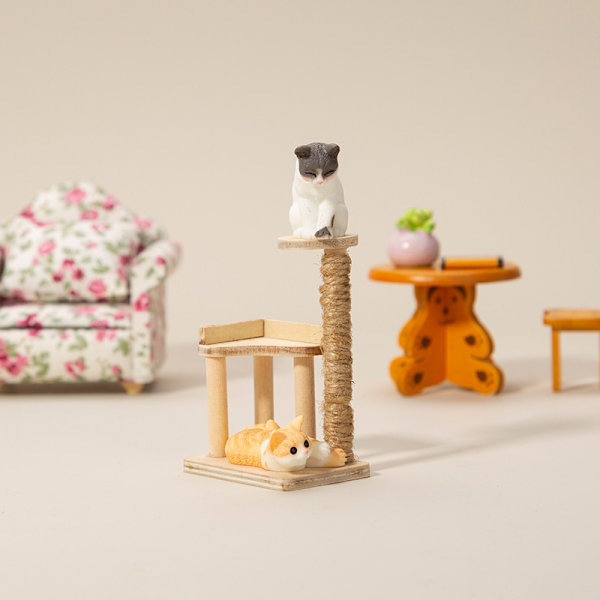 1:12 Dockhus Mini kattleksaksinredning kattklätterställ
