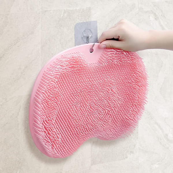 Duschfots- och ryggskrubbare 23*30cm (gul), duschfotskrubbare, duschfotborste med halkfria sugproppar, duschfotborste med sugpropp för_max