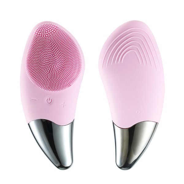 Mini Elektrisk rengöringsborste Silikon Facial SPA Massage Tool rosa