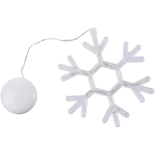 Hemförsörjning gardin sträng ljus gardin sträng ljus led sug kopp jullampa för bröllop fest trädgård sovrum fönster dekoration (snöflinga stil)