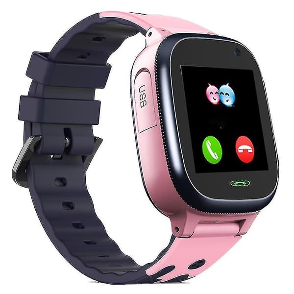 Barnklocka Telefon 4g Wifi Kamera Touch Smartwatch Gps Tracker Sos Multifunktion_max Pink