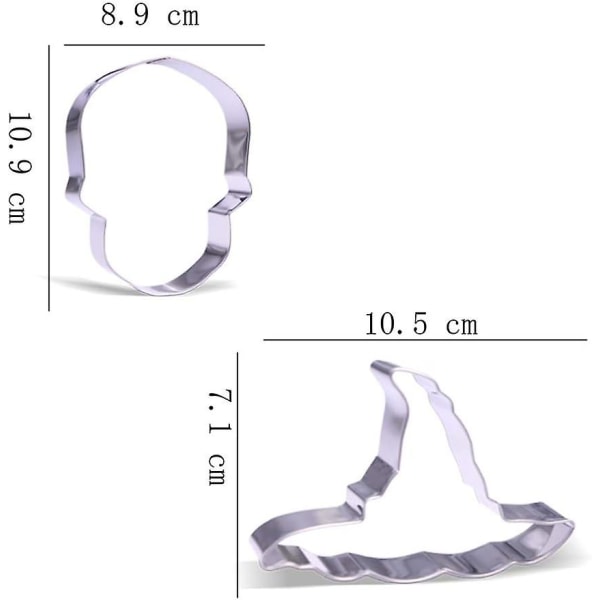 Stor Halloween Cookie Cutter Set - 7 delar rostfritt stål