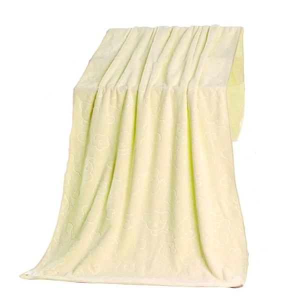 140x70cm Badehåndklæde Store Strandhåndklæder Hurtigtørrende Håndklæde Badelagen Absorberende Blød Komfort Badekåbe Mikrofiberhåndklæde Badeværelse Gul 70x35 cm