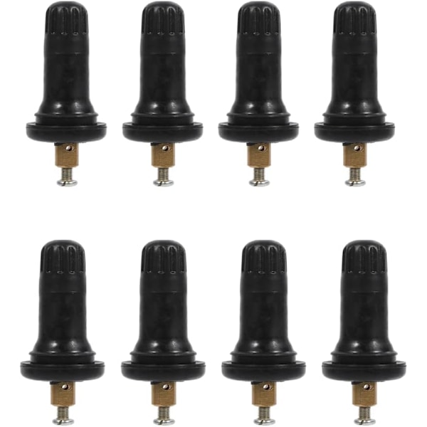 Keenso Däckventilstjälkar, 8 st gummidäck trycksmätare sensor ventilstammar TPMS Schrader ventil stam däck ventil stam knapp in typ