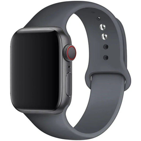 Silikoninen ranneke Apple Watchille, 45 mm, 44 mm, 42 mm, 49 mm, 41 mm, 40 mm, 38 mm, iWatch Series 8, 7, 9, SE, 4, 3, 5, Ultra, 6, Harmaa, 42, 44, 45, 49 mm, S-M