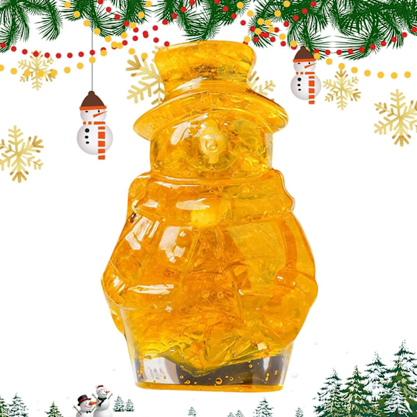 Krystal Snemand Figurer - 3D Julekollektion Miniature, Gul Additive color yellow