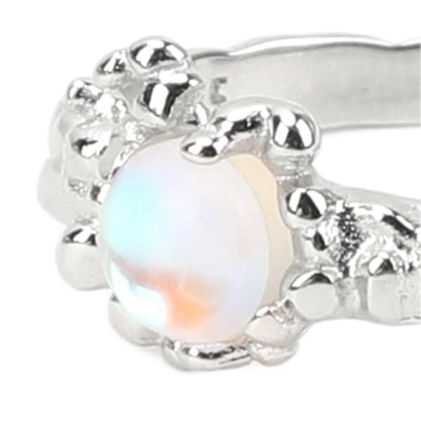 925 Sterling Silver Ring Dam Mode Elegant Sten Öppen Ring Smyckestillbehör för Årsdag_max