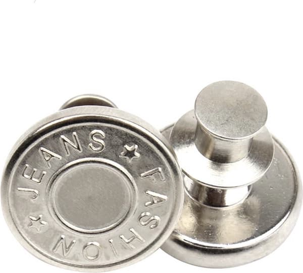 Jeansknapp med klick | Jeansknappar | Knappbyte | Jeansknapp | Silver | 10 stycken