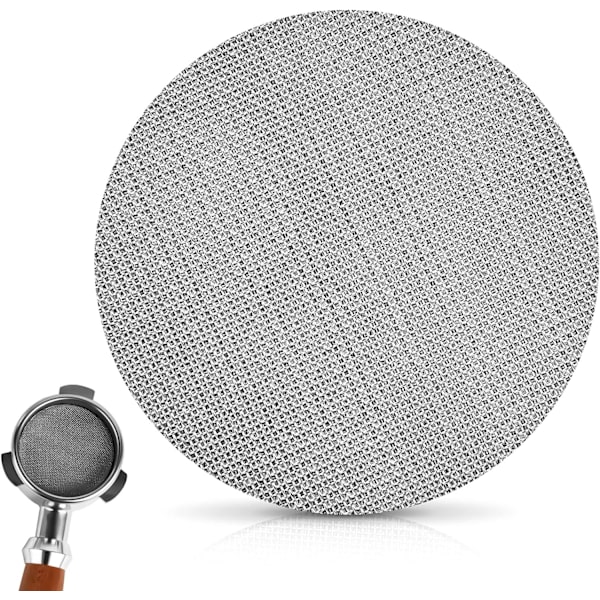 Puck-suodatin, espressosuodatin, 58,5 mm, 1,7 mm paksu 150 μm, uudelleenkäytettävä kahvilevysuodatin, ruostumaton teräs, kahvilevysuodatin espressosuodatinkorille 58mm