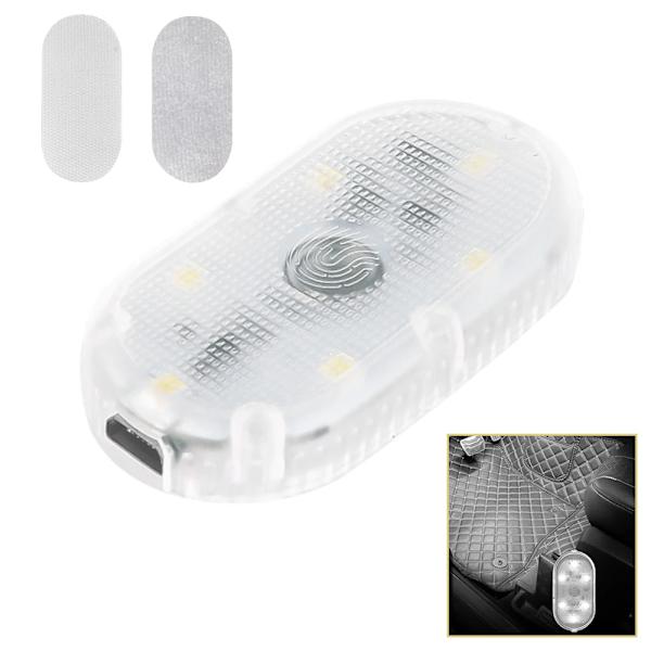 2 st LED-billampor med touch-funktion, 5V, trådlösa, RGB, 7 färger, justerbara, uppladdningsbara, USB-touch, färgglada Colorful