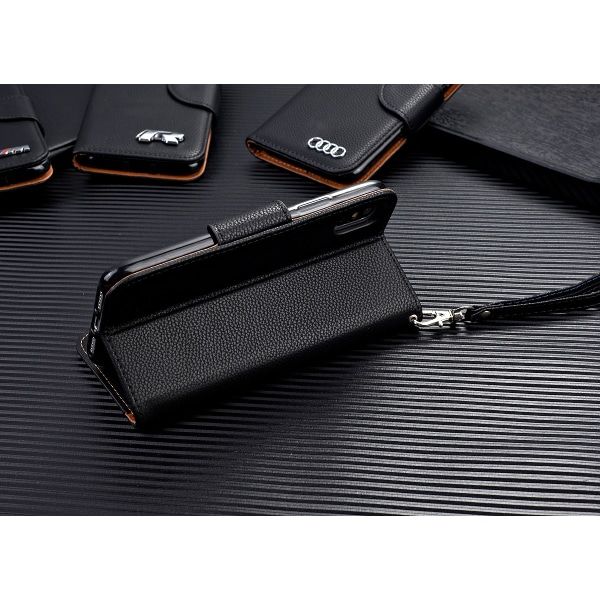 SQBB iPhone 12 Pro Max flip mobilskal i skinn AMG