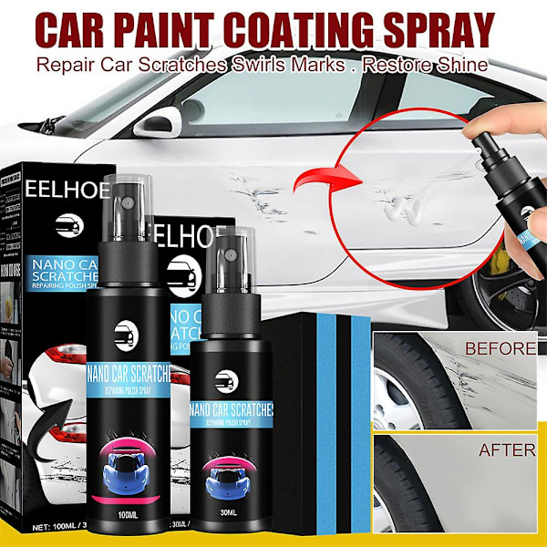 Nano Magic Car Scratch Remover Autolackbeläggning Spray Reparation av repyta 50ml 50ml