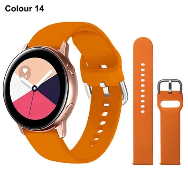 20 mm 22 mm silikonearmbånd til Samsung Galaxy Watch Active 2 Watch 3 4 5 6 45 mm 42 mm 47 mm Gear S3 Rem til Amazfit bip Color 14 20mm