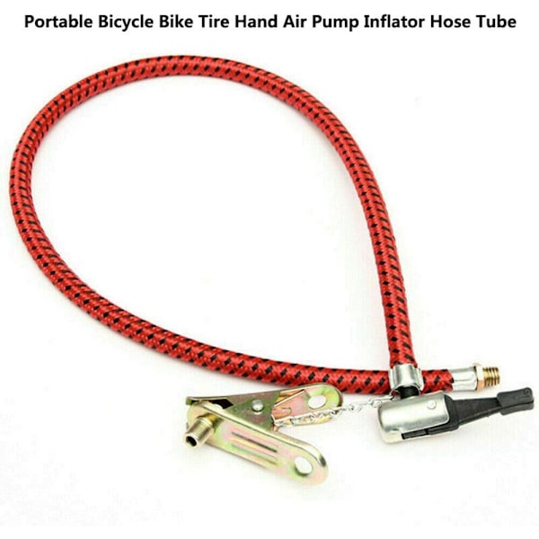 Håndluftpumpe slange, luftpumpe slange med adapter, erstatningsslange til cykelpumpe, bærbart gummiværktøj 60 cm