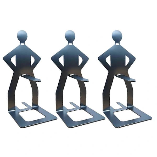 Pølsegrillholder i rustfritt stål, bærbart non-stick BBQ-stativ for camping og utendørs matlaging, 3 stk 3pcs