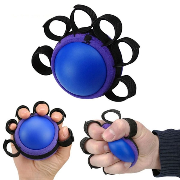 Finger Grip Ball Styrke Genoptræning Fem Fingre Massage Style 4 Style 4