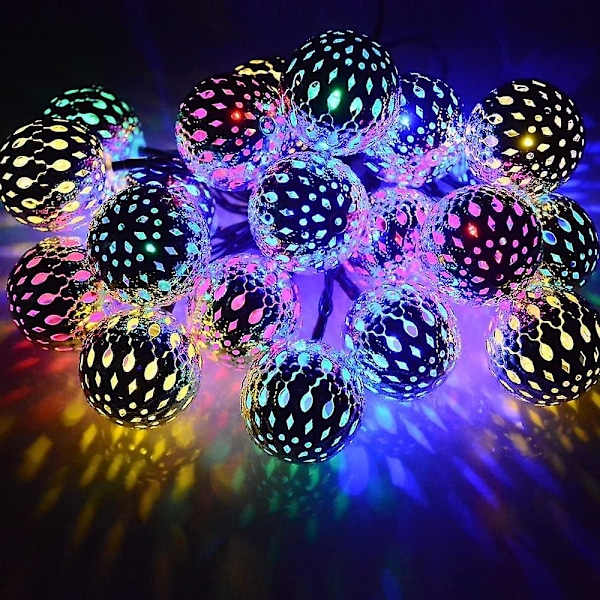 Ramadan Eid-lampor LED Marockansk boll ljusslinga 5m 40led