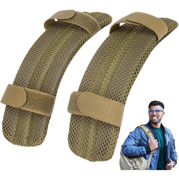 Verkkopäällysteiset olkahihnan pehmusteet, säädettävät liukumattomat tyynyt reppuihin Army Green