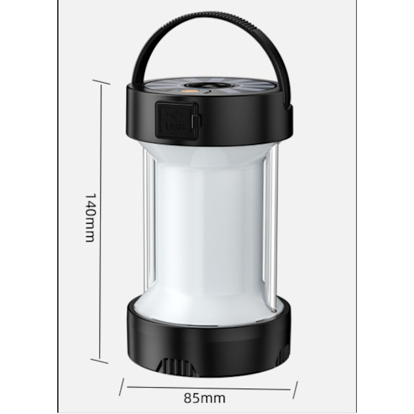 Utomhuscampingljus Typ-C-gränssnitt Kraftfull LED-campinglampa (vit version)